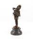 Art Deco Bronze Sculpture Of A Boy With Accordion Lazzarone After Dh Chiparus