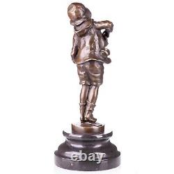 Art Deco Bronze Sculpture of a Boy with an Accordion by Lazzarone after DH Chiparus