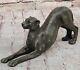 Art Deco Bronze Sculpture Of A Large Jaguar, Panther, Leopard, Cougar, Cheetah