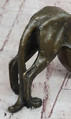 Art Deco Bronze Sculpture of a Large Jaguar, Panther, Leopard, Cougar, Cheetah