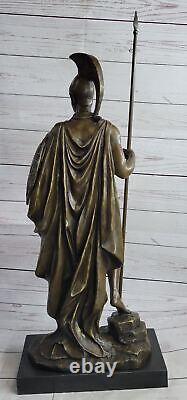 Art Deco Classic Large Romain Warrior / Soldier Museum Quality Bronze Sculpture