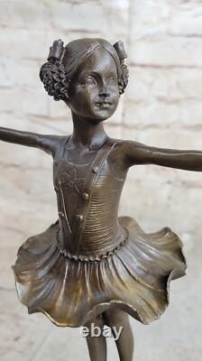 Art Deco Dancer Ballerina Bronze Sculpture Signed Milo Classic Dance Art Deco Dancer Ballerina Bronze Sculpture Signed Milo Classic Dance