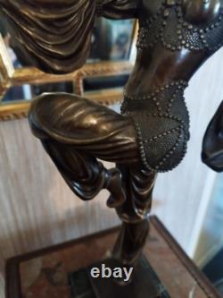 Art Deco Dancer in Bronze Oriental Charm after Chiparus (1886-1947)