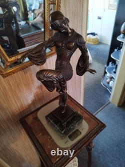 Art Deco Dancer in Bronze Oriental Charm after Chiparus (1886-1947)
