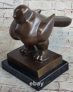 Art Deco Fernando Botero Pigeon Bird Singapore Bronze Sculpture Cast Figurine