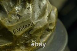Art Deco Golden Bronze Female Goddess Bust Statue High Detail Sculpture Nr