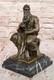 Art Deco Jewish Sculpture Founder Prophet Moses Bronze Statue Figurine