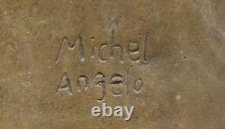 Art Deco Jewish Sculpture Founder Prophet Moses Bronze Statue Figurine