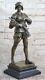 Art Deco Male Warrior By Picault Superb Quality Bronze Sculpture Statue