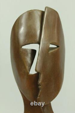 Art Deco Modern Art Faces by Picasso Bronze Sculpture Marble Base Gift