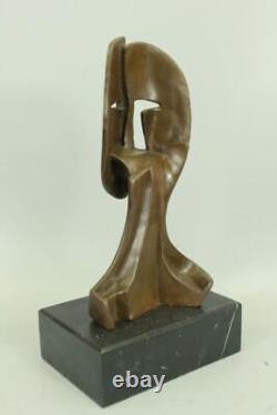 Art Deco Modern Art Faces by Picasso Bronze Sculpture Marble Base Gift