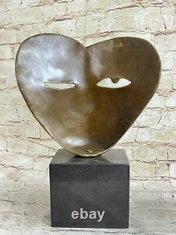 Art Deco Modern Faces By Picasso Bronze Sculpture Marble Base Figure Deal