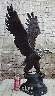 Art Deco Moigniez XL Flying Eagle Classic Bronze Sculpture Sale