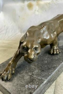 Art Deco Mountain Lion Bronze Faun Sculpture by Barye Affair