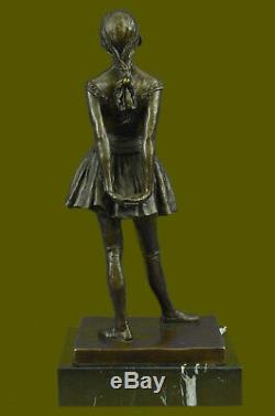 Art Deco New Ballerina Dancer Classical Bronze Sculpture Figurine By Degas