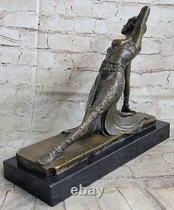 Art Deco New By D. H Chiparus Dancer Dancer Bronze Sculpture Nude