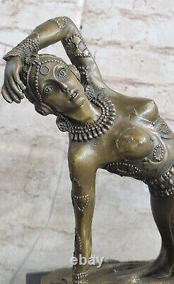 Art Deco New By D. H Chiparus Dancer Dancer Bronze Sculpture Nude