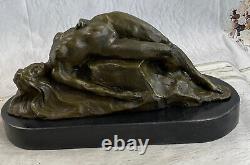 Art Deco / New Hair Nude Bedding Woman Girl Bronze Sculpture Figurine