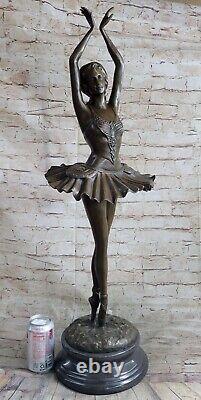 Art Deco New Prima Ballerina Dancer Classic Bronze Sculpture By Collet