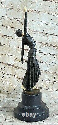 Art Deco New Step Dancer By Chiparus'lost' Cire Bronze Method Sculpture