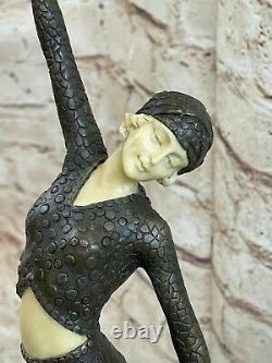 Art Deco New Step Dancer By Chiparus'lost' Cire Bronze Method Sculpture