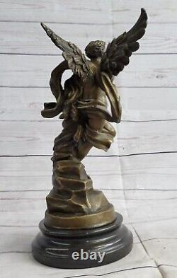 Art Deco Nude Bronze Sculpture Psychic Angel And Eros Statue Figure Cupidon