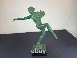Art Deco Nude Dancer Bronze Sculpture