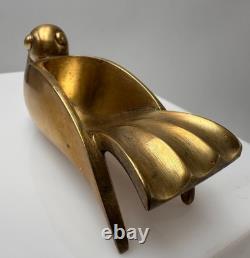 Art Deco Period Zoomorphic Bronze Ashtray Sculpture