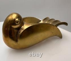 Art Deco Period Zoomorphic Bronze Ashtray Sculpture
