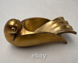 Art Deco Period Zoomorphic Bronze Ashtray Sculpture