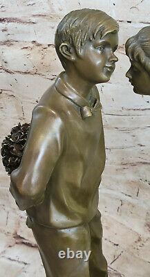 Art Deco Premier Bisou Bronze Sculpture Figure By Milo Domestic Decoration