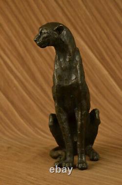 Art Deco Puma Jaguar Wildlife Cheetah Bronze Sculpture Statue Figure Hot Fonte