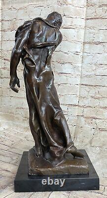 Art Deco Sculpture Copy Rodin Man The Burghers of Calais Bronze Statue
