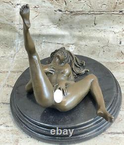 Art Deco Sculpture Nude Woman Girl Erotic Female Body Bronze Statue Solved