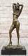 Art Deco Sculpture Of A Nude Woman In Bronze And Marble