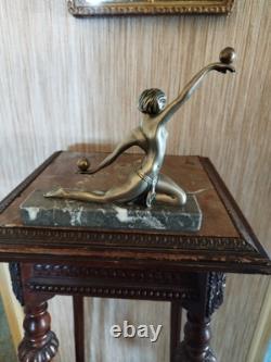 Art Deco Silvered Bronze Dancer with Balls 1920-1930