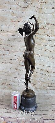 Art Deco Special Patina Flying Mercury Bronze Sculpture Statue Sale