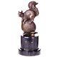 Art Deco Squirrel Sculpture In Bronze On Black Marble After F. Paurtrot