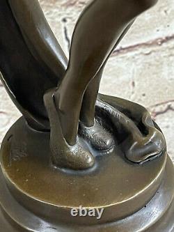 Art Deco Style Statue Sculpture Dancer Acrobat Modern Bronze Style Signed
