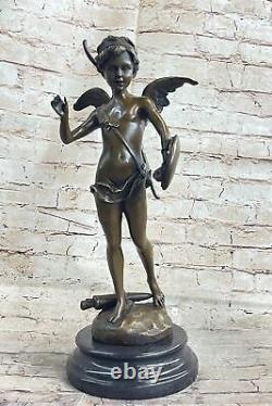 Art Deco Valentine's Day Cupid Angel Bronze Sculpture Statue Figurine Opener