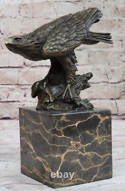 Art Deco Vienna Bronze American Falcon Eagle Bronze Sculpture Statue