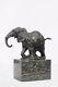 Art Deco Wildlife Elephant By Milo Bronze Font Sculpture Statue Figure Nr