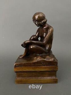 Art Deco bronze sculpture by Egidio Pozzi Garni Frères Publishers M3035