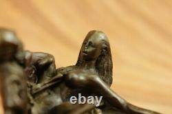 Art Decor Erotic Jewellery Trey Bronze Sculpture Female Nue Chair Skeleton Deal