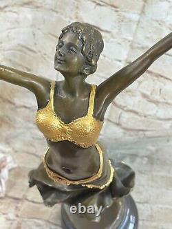 Art New 20 Elegant Bronze Statue Sculpture Dancer Nude Woman Classic Decor