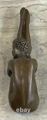 Art New Elegant Bronze Statue Sculpture Dancer Nude Woman Classic Decor