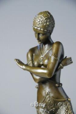 Art Newborn Superb Statuette Signed Preiss Bronze-