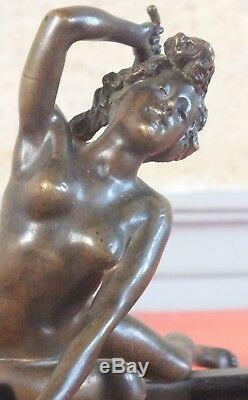 Art Nouveau Bronze Sculpture Georges Recipon La Chance