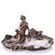 Art Nouveau Bronze Sculpture Of A Woman Bathing With Water Lilies