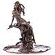 Art Nouveau Bronze Sculpture Of A Woman On Water Lilies, Signed